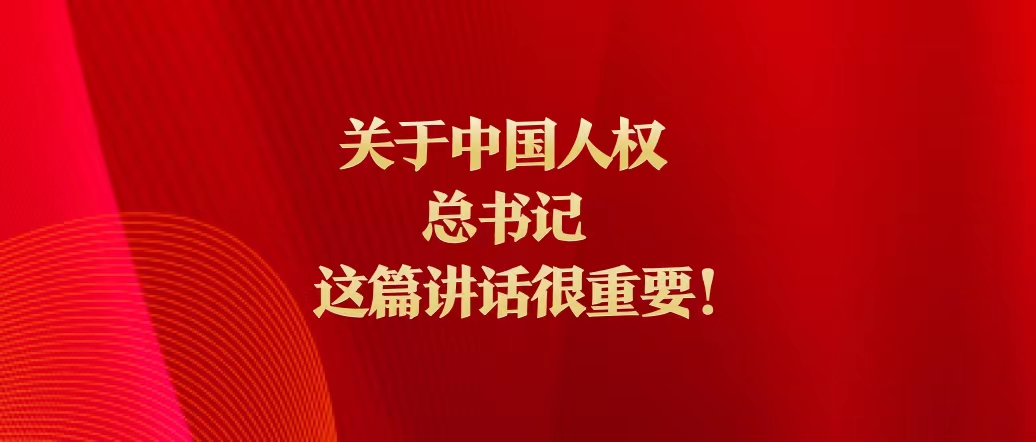 關(guān)于中國人權(quán)，總書記這篇講話很重要！